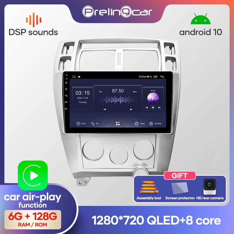 Prelingcar Android 10 0 без DVD 2 Din Автомобильный Радио Мультимедиа Видео плеер навигация GPS
