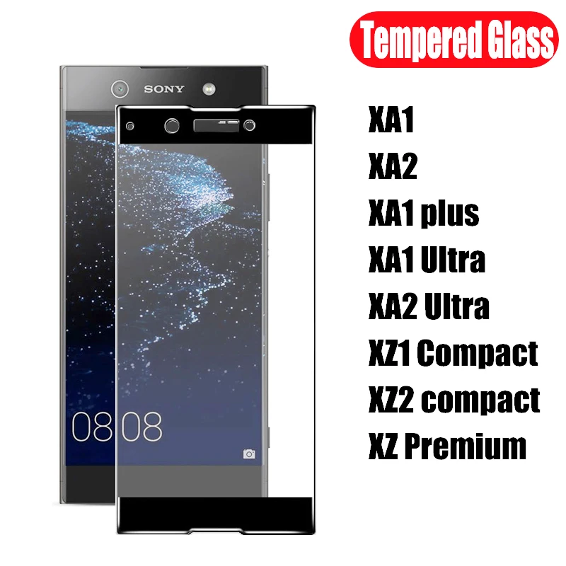 Фото 2 шт. Защитное стекло для Sony Xperia XA1 XA2 Plus ультра закаленное sony XZ Premium XZ1 Compact soni пленка
