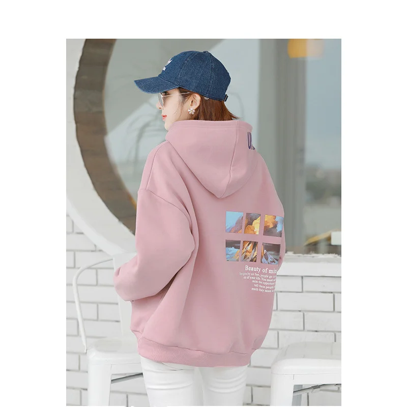 Sweater Fall/Winter New 2020 Hooded Loose Sweater Fashion Korean Personality Printing Plus Velvet Thick Women's Female Top
Sweater Fall/Winter New 2020 Hooded Loose Sweater Fashion Korean Personality Printing Plus Velvet Thick Women's Female Top
