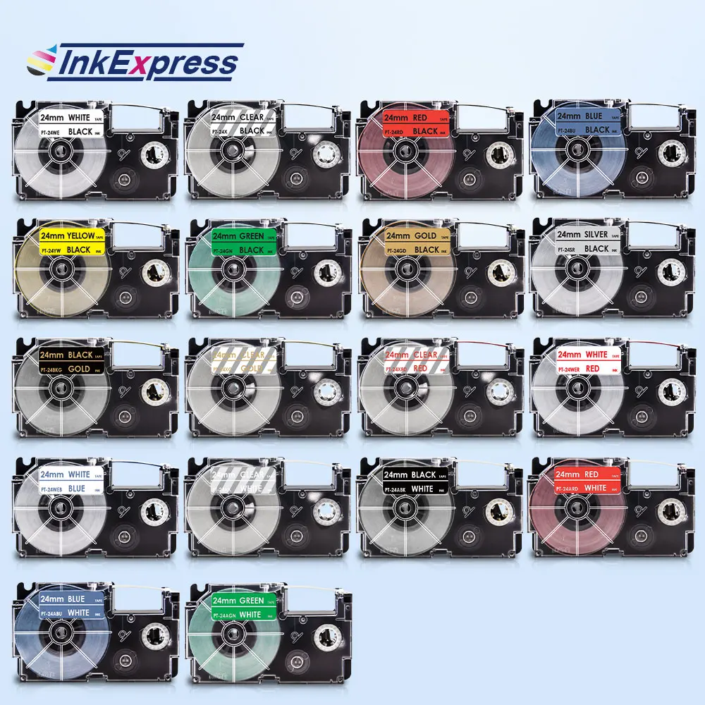 24mm Tape For CASIO XR-24X XR-24WE XR-24RD XR-24BU XR-24YW XR-24GN Label Tape XR 24WE Printer Ribbon For CASIO Label Maker
24mm Tape For CASIO XR-24X XR-24WE XR-24RD XR-24BU XR-24YW XR-24GN Label Tape XR 24WE Printer Ribbon For CASIO Label Maker