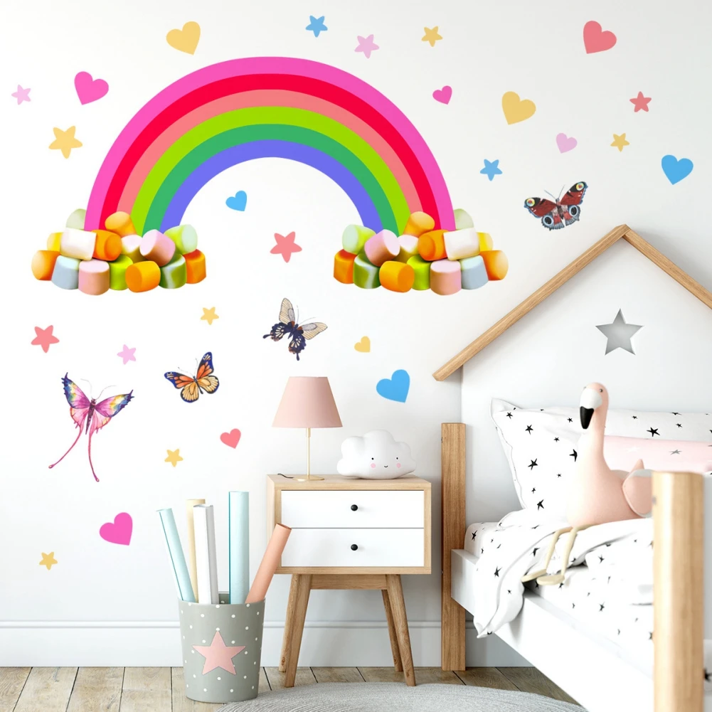 Rainbow Wall Decals DIY Peel and Stick Removable Stickers Kids Wall Decal Art Girls Star Bedroom Nursery Home Wall Decorations
Rainbow Wall Decals DIY Peel and Stick Removable Stickers Kids Wall Decal Art Girls Star Bedroom Nursery Home Wall Decorations