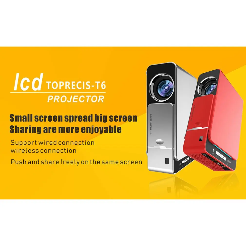 T6 Full Hd Led Projector 4K 3500 Lumens HDMI-Compatible Usb 1080P Portable Cinema Beamer Wired same screen WIFI projector
T6 Full Hd Led Projector 4K 3500 Lumens HDMI-Compatible Usb 1080P Portable Cinema Beamer Wired same screen WIFI projector