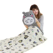 Cartoon Cute Totoro Three-in-one Pillow Quilt Dual-use Cushion Plush Toy Warm Hands Cover High Quality Special Gift Christmas