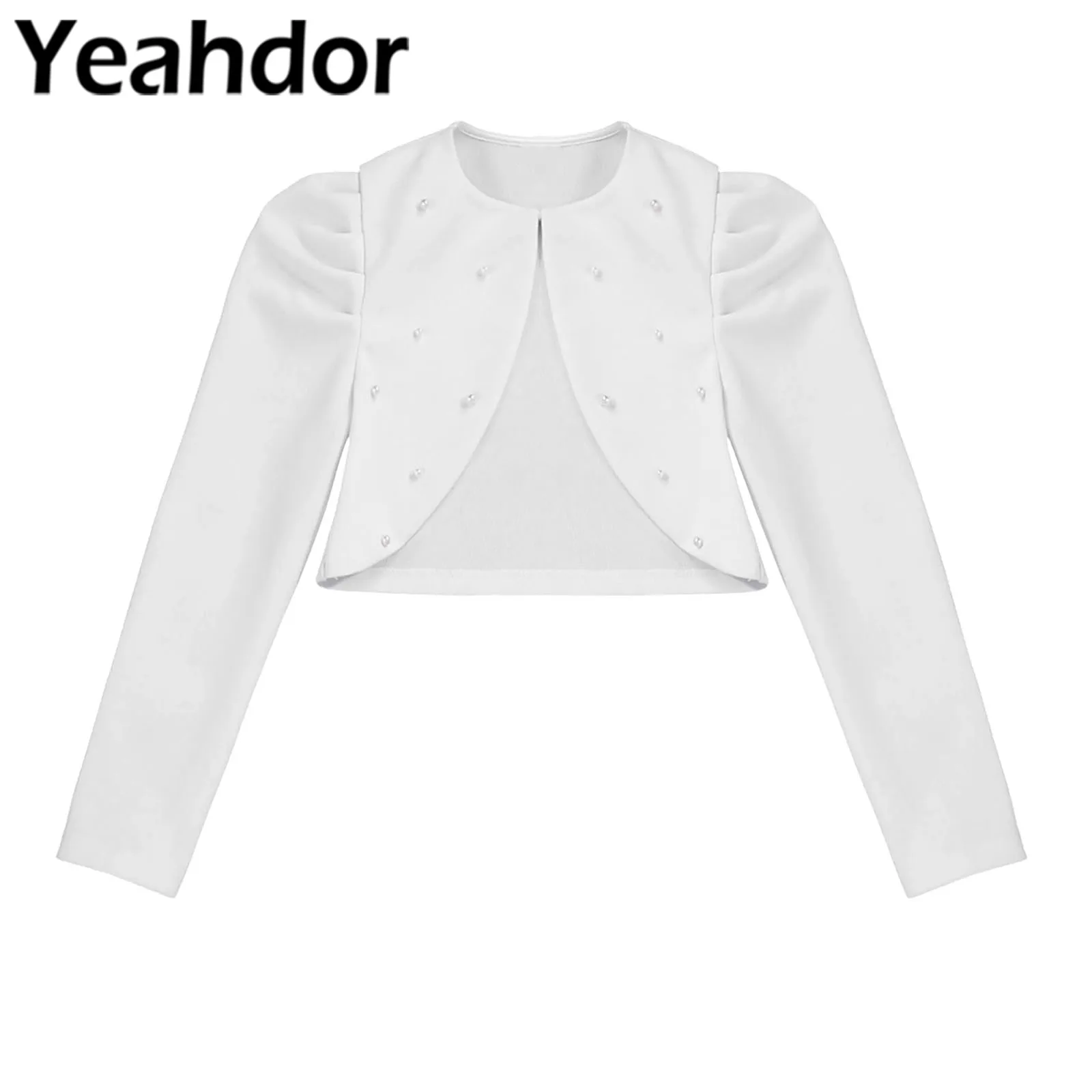 Flower Girls Jacket Kids Girls Elegant Beaded Bolero Shawl Long Puff Sleeve Open Front Cardigan for Pageant Wedding Party Wrap
Flower Girls Jacket Kids Girls Elegant Beaded Bolero Shawl Long Puff Sleeve Open Front Cardigan for Pageant Wedding Party Wrap