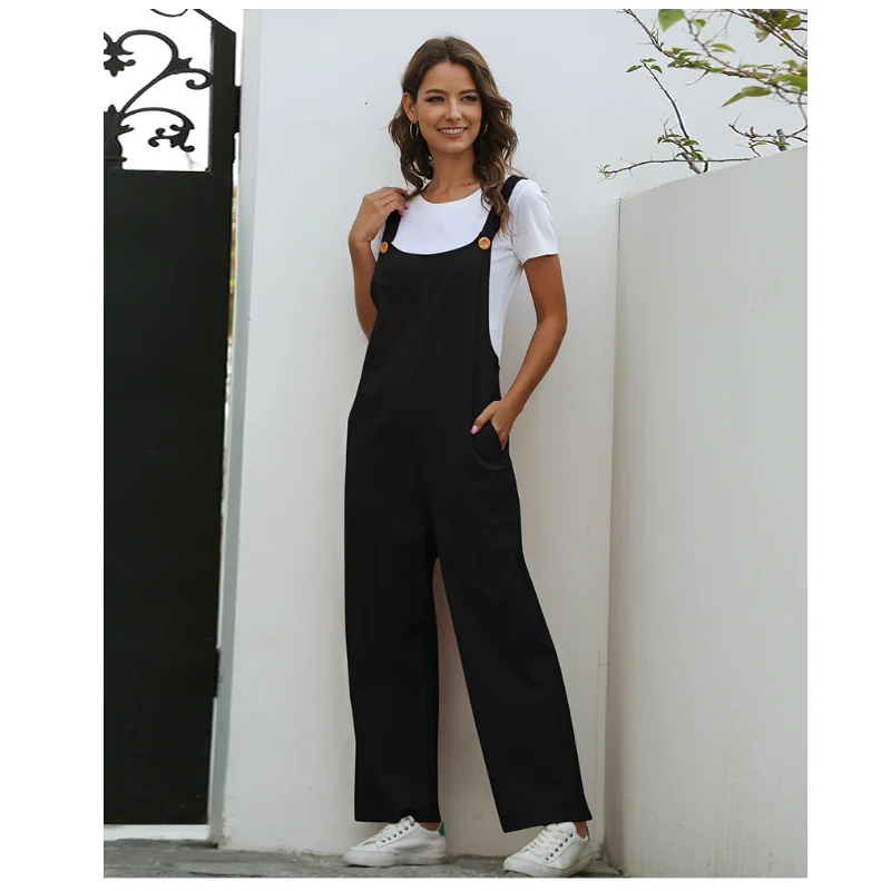Новинка лета 2021, Женский однотонный комбинезон, модный темпераментный Повседневный женский свободный комбинезон с завышенной талией, брюк... 
Новинка лета 2021, Женский однотонный комбинезон, модный темпераментный Повседневный женский свободный комбинезон с завышенной талией, брюк...