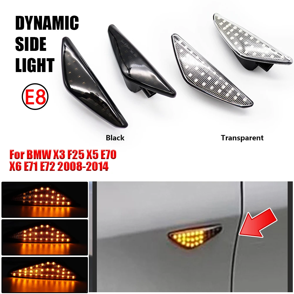Suitable For BMW X3 F25 X5 E70 X6 E71 E72 2008-2014 LED Dynamic Turn Signal Light Flowing Water Side Marker Indicator Light
Suitable For BMW X3 F25 X5 E70 X6 E71 E72 2008-2014 LED Dynamic Turn Signal Light Flowing Water Side Marker Indicator Light