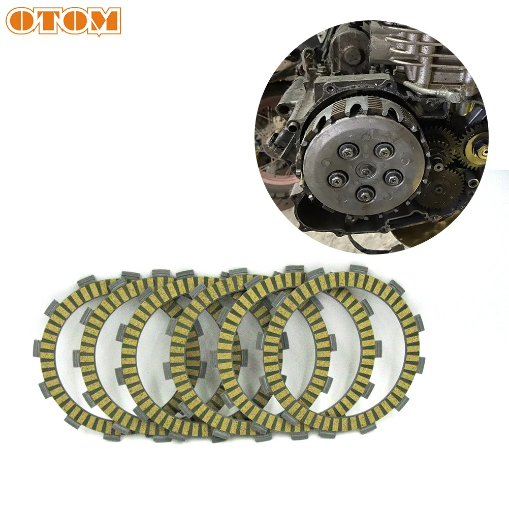 

OTOM Motorcycle 6 Pcs 105mm Clutch Friction Plates Fibrous Material Of Paper Composite 3XJ-16321-00 For YAMAHA XT250 XT250X Part