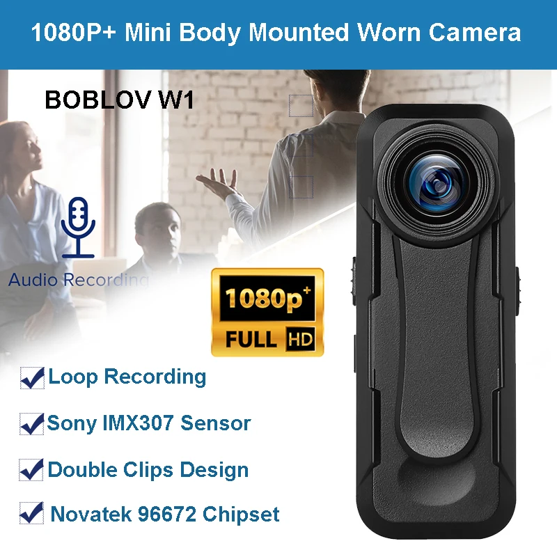 BOBLOV W1 Mini Camera Full HD 1080P Portable Camara Police Video Recorder Body Cam Motorcycle Bike Motion bodycamera mini kamera
BOBLOV W1 Mini Camera Full HD 1080P Portable Camara Police Video Recorder Body Cam Motorcycle Bike Motion bodycamera mini kamera