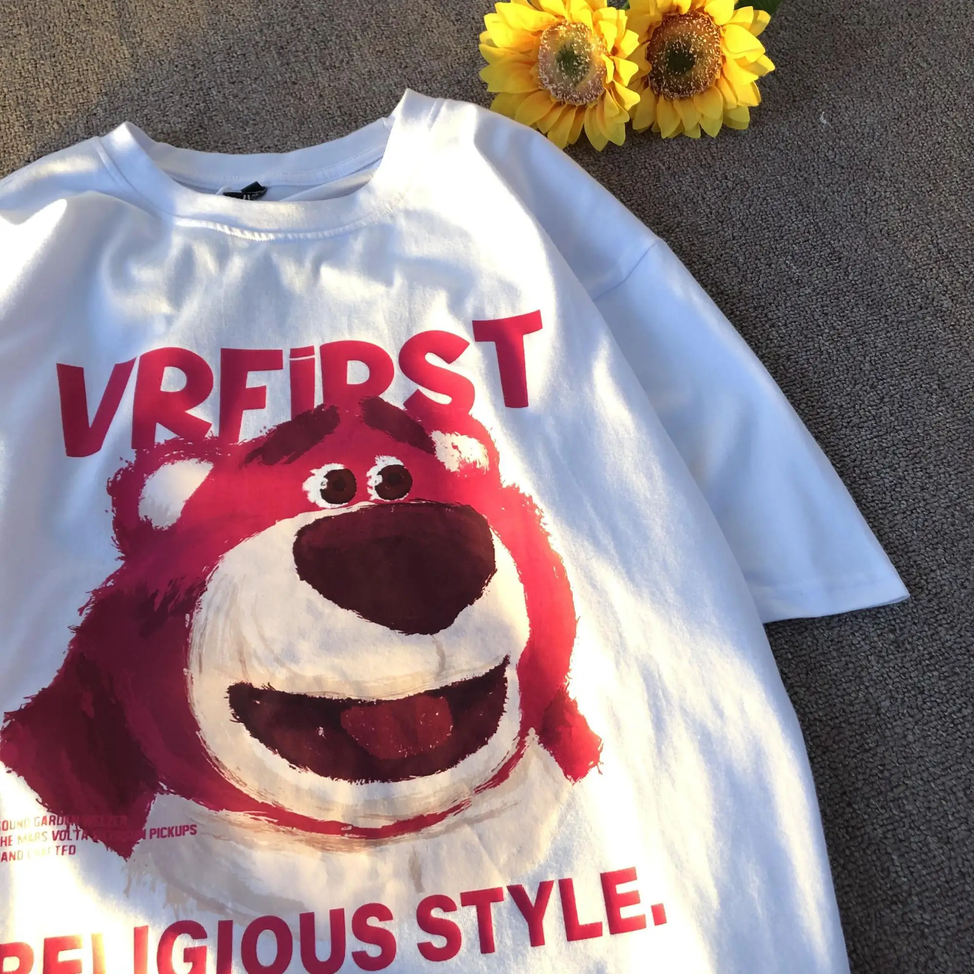 Retro Bear Print T-shirt Summer 2021 New Half-sleeved Couples Women Loose All-match Vintage Women Shirts Graphic Tees Women
Retro Bear Print T-shirt Summer 2021 New Half-sleeved Couples Women Loose All-match Vintage Women Shirts Graphic Tees Women