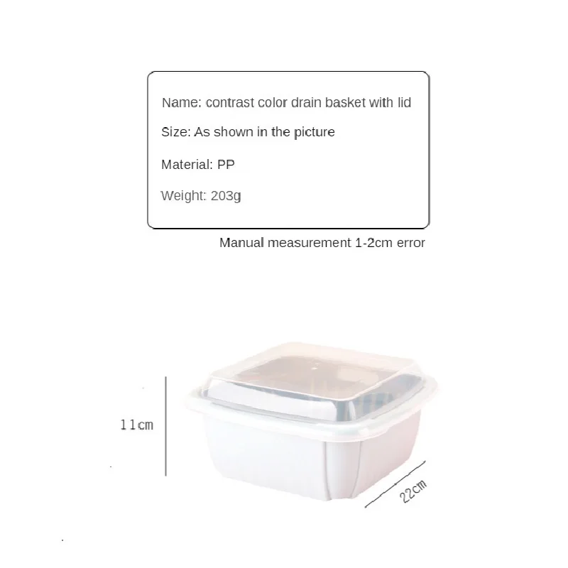 Double-Layer Drain Basket Lid Refrigerator Crisper Multifunctional Square Large Size Washing Vegetable Basket
Double-Layer Drain Basket Lid Refrigerator Crisper Multifunctional Square Large Size Washing Vegetable Basket