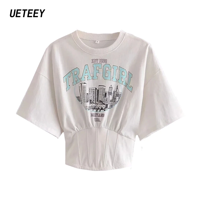 Women's Tshirts Za Summer Crop Knitted Tops Cute Female Short Sleeves O neck Girl Clothes Sweet Chic Blouses Mujer Elegant 2021
Women's Tshirts Za Summer Crop Knitted Tops Cute Female Short Sleeves O neck Girl Clothes Sweet Chic Blouses Mujer Elegant 2021