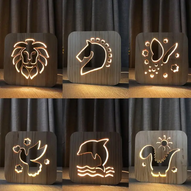 LED Wooden Night Light Bedroom Table Lamp Hollow Carving USB Charging Lamp Energy Saving Decoration Light Creative Gift for Kid
LED Wooden Night Light Bedroom Table Lamp Hollow Carving USB Charging Lamp Energy Saving Decoration Light Creative Gift for Kid