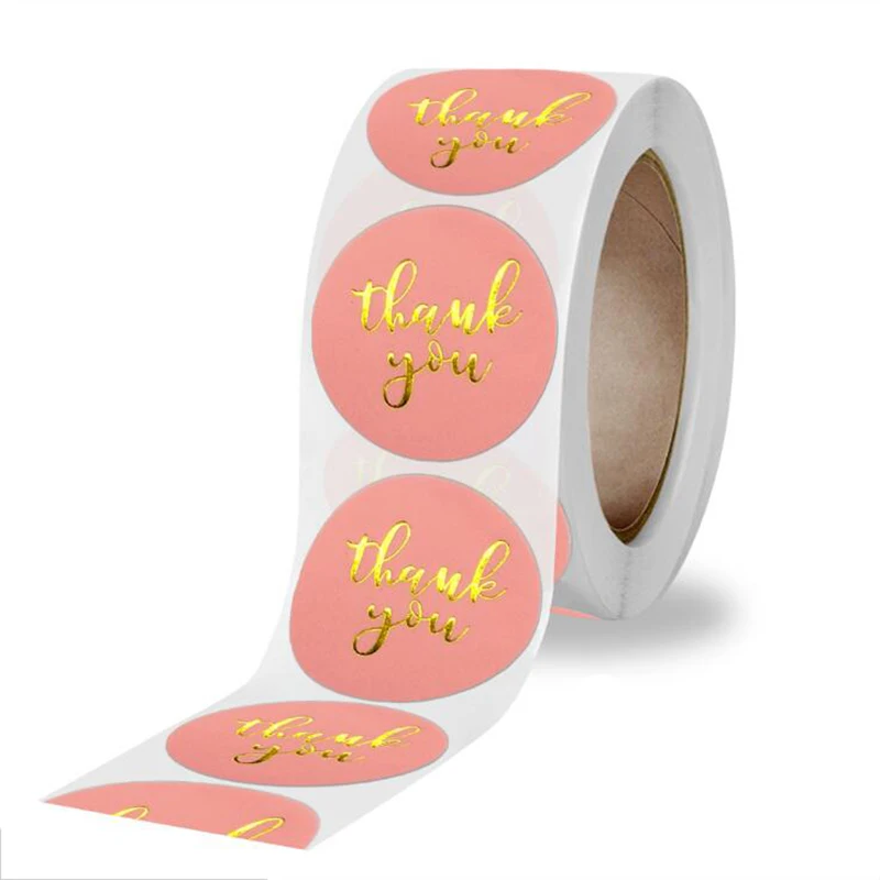 Bronzing Adhesive Labels Thank You Stickers Seal Thank You for Your Order Pink Scrapbook Stationery Supply 100PCS 
Bronzing Adhesive Labels Thank You Stickers Seal Thank You for Your Order Pink Scrapbook Stationery Supply 100PCS