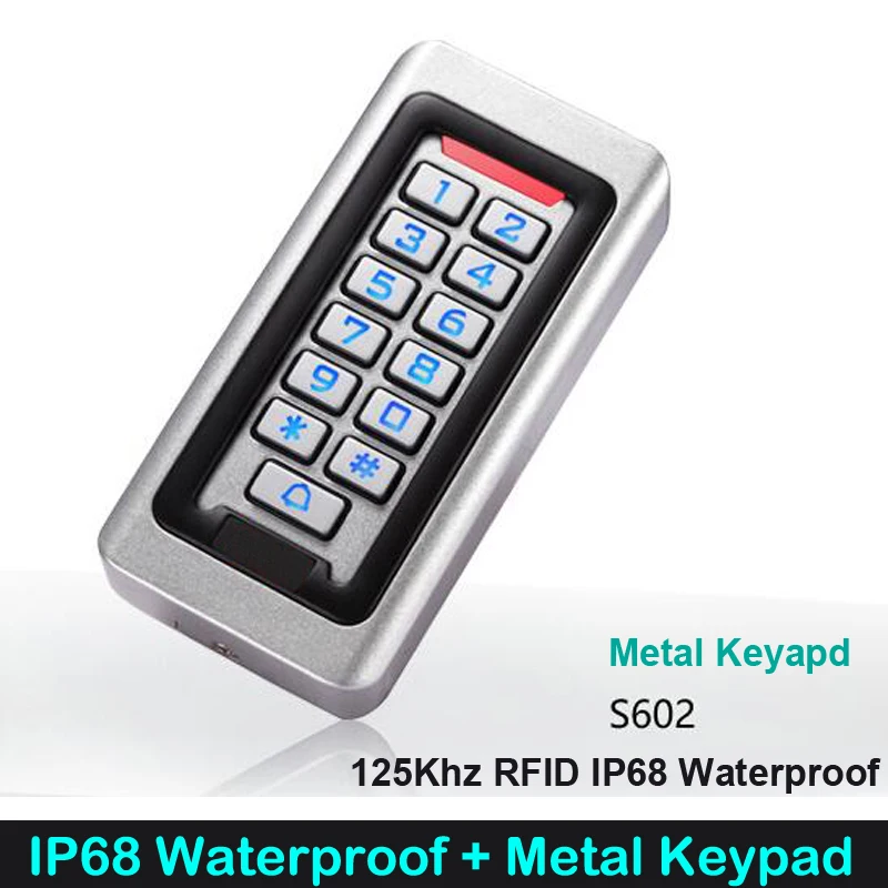 1000 User IP67 Waterproof 125khz RFID Access Control Proximity Card keypad Standalone Door Access Controler Machine
1000 User IP67 Waterproof 125khz RFID Access Control Proximity Card keypad Standalone Door Access Controler Machine