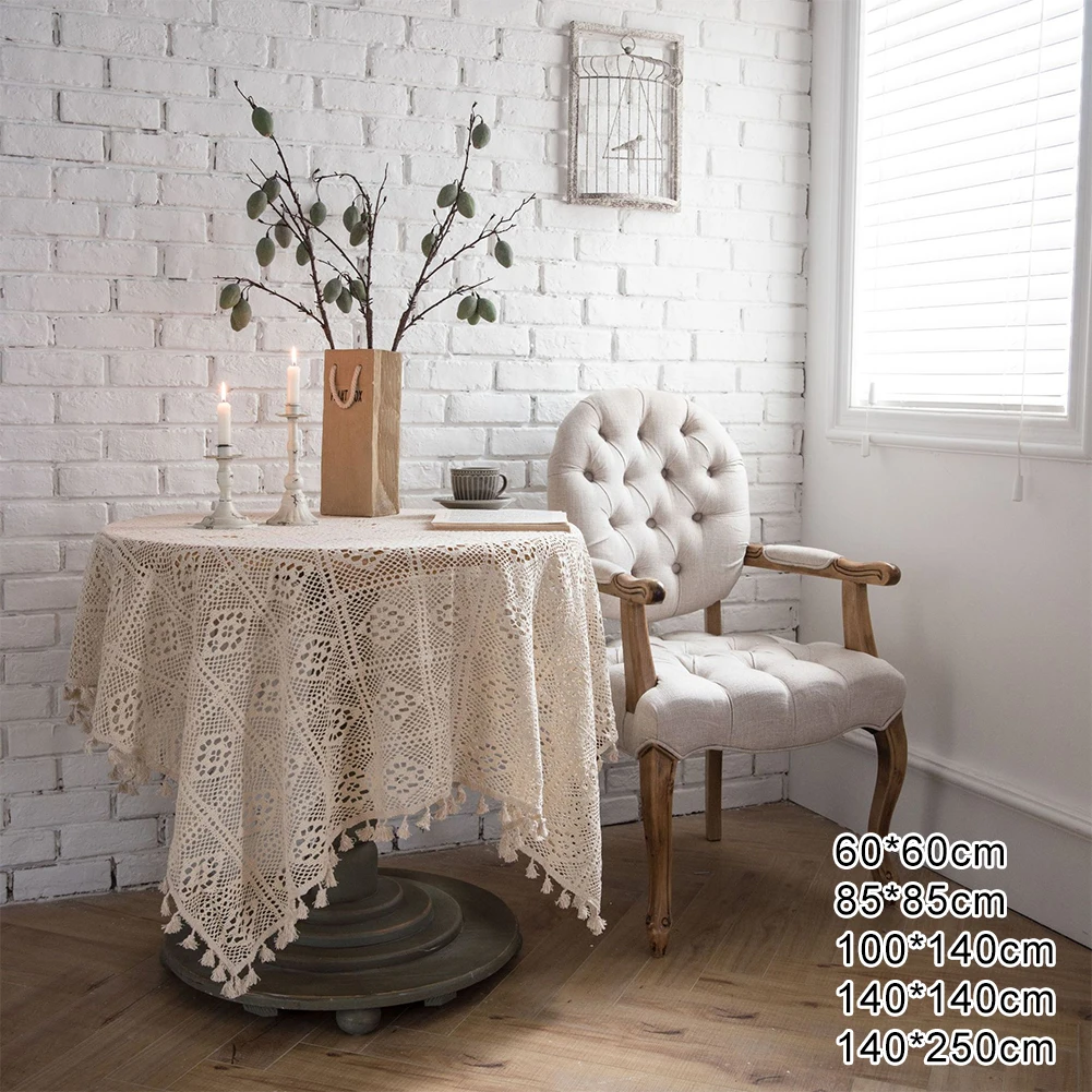 Lace Tablecloth Pastoral Round Tablecloth Dining Table Cloths Home Hand Crochet Table Cover Rose Gold Decoration House Towel
Lace Tablecloth Pastoral Round Tablecloth Dining Table Cloths Home Hand Crochet Table Cover Rose Gold Decoration House Towel