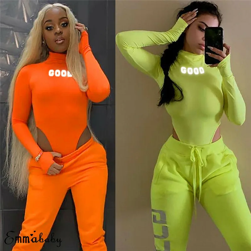 hirigin Sexy Women Reflective Letter Print Neon Green Playsuit Bodysuit Clubwear Long Sleeve Autumn Slim Jumpsuit Rompers Tops
hirigin Sexy Women Reflective Letter Print Neon Green Playsuit Bodysuit Clubwear Long Sleeve Autumn Slim Jumpsuit Rompers Tops