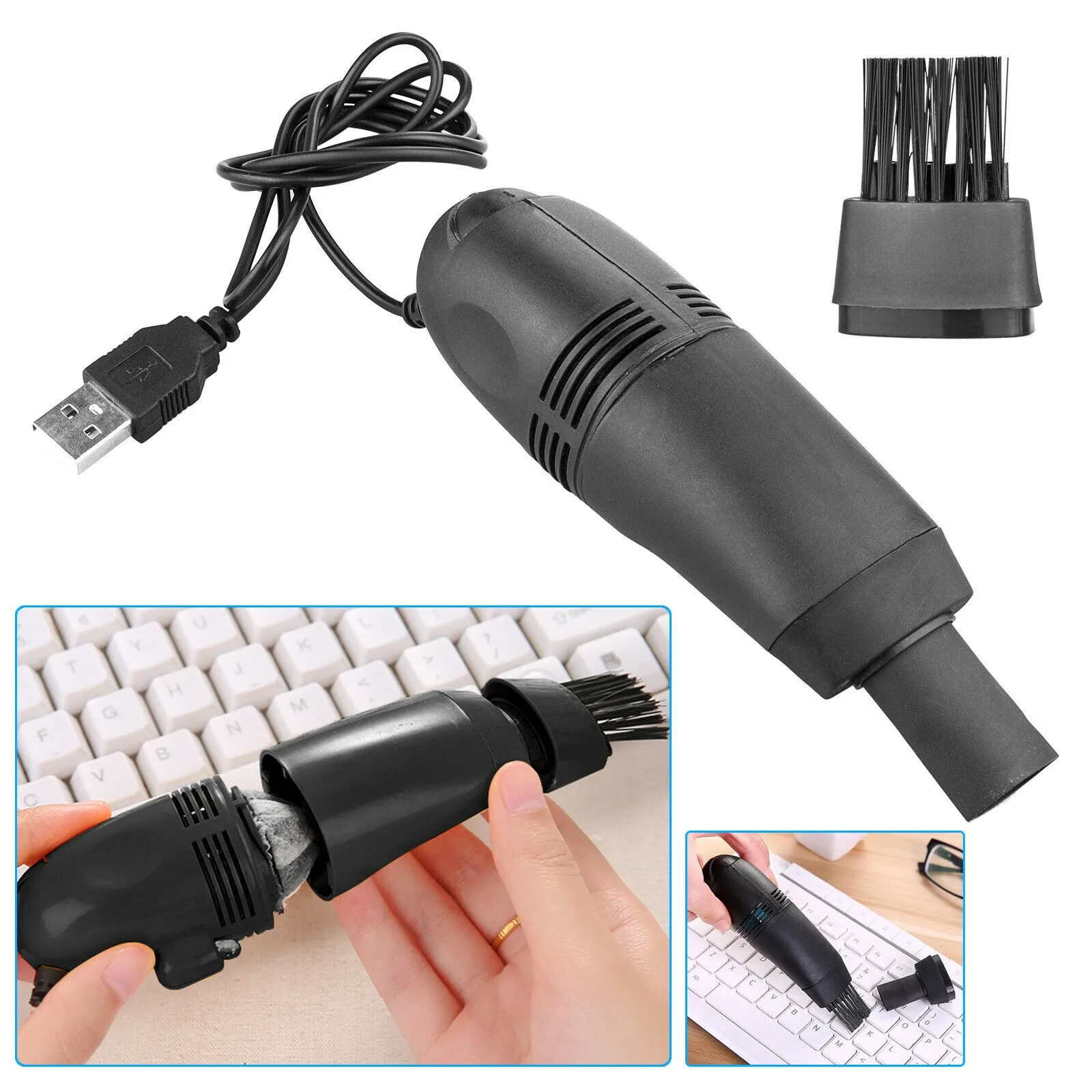 Мини-пылесос с USB, ручная щетка для чистки компьютера, клавиатуры, ПК, ноутбука, рабочего стола
Мини-пылесос с USB, ручная щетка для чистки компьютера, клавиатуры, ПК, ноутбука, рабочего стола