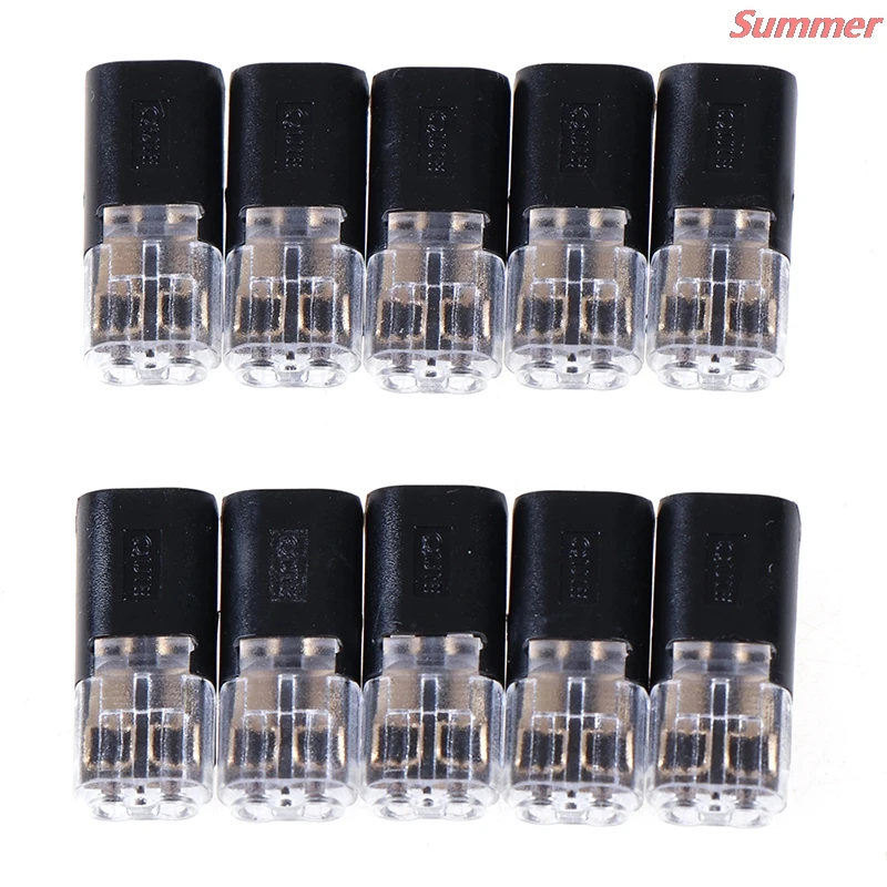New 10pcs 2pin Pluggable Spring Scotch Lock Wire Connector For 18-24AWG Wire Quick Splice Connector Cable Crimp Terminal Blocks 
New 10pcs 2pin Pluggable Spring Scotch Lock Wire Connector For 18-24AWG Wire Quick Splice Connector Cable Crimp Terminal Blocks