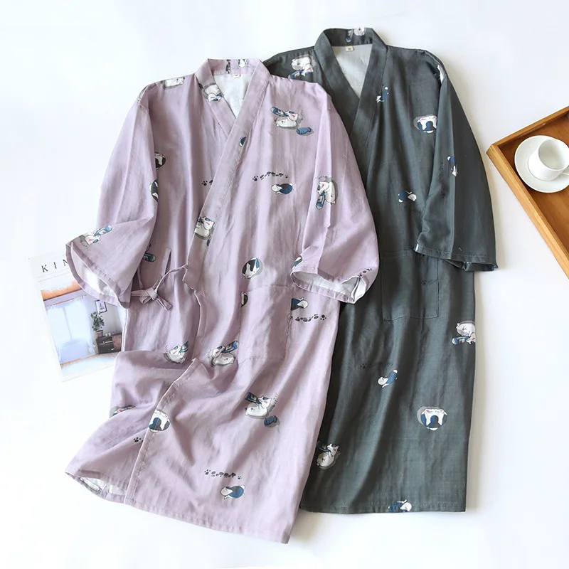 Japanese Kimono Bathrobe 2021 Men Women Cotton Fashion Yukata Cute Print Robes Casual Loose Female Nightgown Sleepwear
Japanese Kimono Bathrobe 2021 Men Women Cotton Fashion Yukata Cute Print Robes Casual Loose Female Nightgown Sleepwear