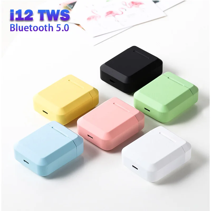 Оригинальные i12 TWS Bluetooth 5 0 наушники водонепроницаемые с зарядным боксом