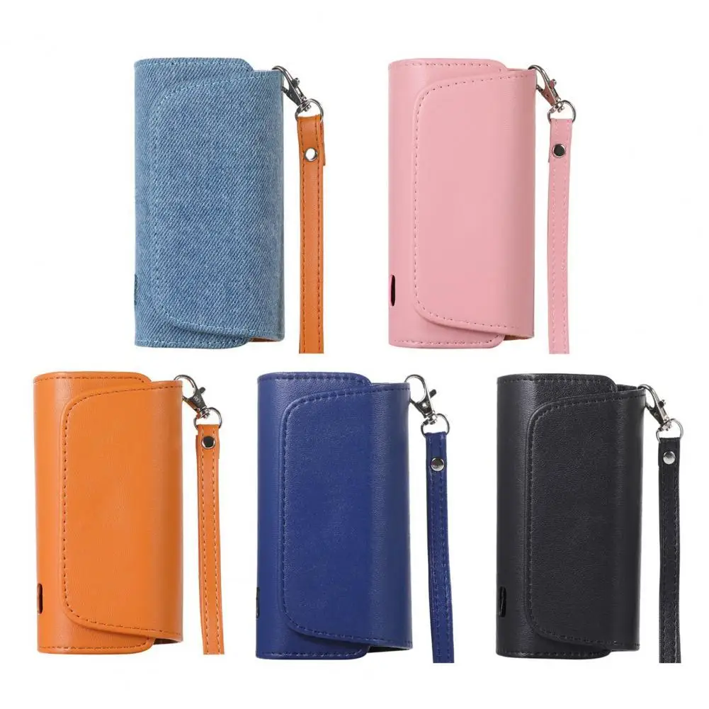 

Protective Cover Soft Anti-scratch Portable E-cigarette Faux Leather Wallet Case for IQOS 3.0/3 DUO' E-cigarette Accessories