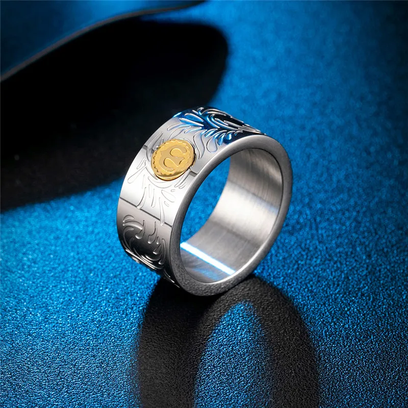 Indian Japanese System Titanium Steel Ring Men Fashion Leaf Men's Rings Gold Silver Color Punk Rock Rings 10MM luxury Jewelry 
Indian Japanese System Titanium Steel Ring Men Fashion Leaf Men's Rings Gold Silver Color Punk Rock Rings 10MM luxury Jewelry