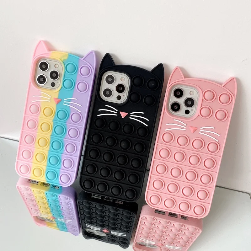 For iPhone12 Mini 11 Pro X XR XS Max Soft Silicon Cover for iPhone 6 7 8 SE Plus Lovely Cat Rainbow Anti Stress Phone Cover 
For iPhone12 Mini 11 Pro X XR XS Max Soft Silicon Cover for iPhone 6 7 8 SE Plus Lovely Cat Rainbow Anti Stress Phone Cover