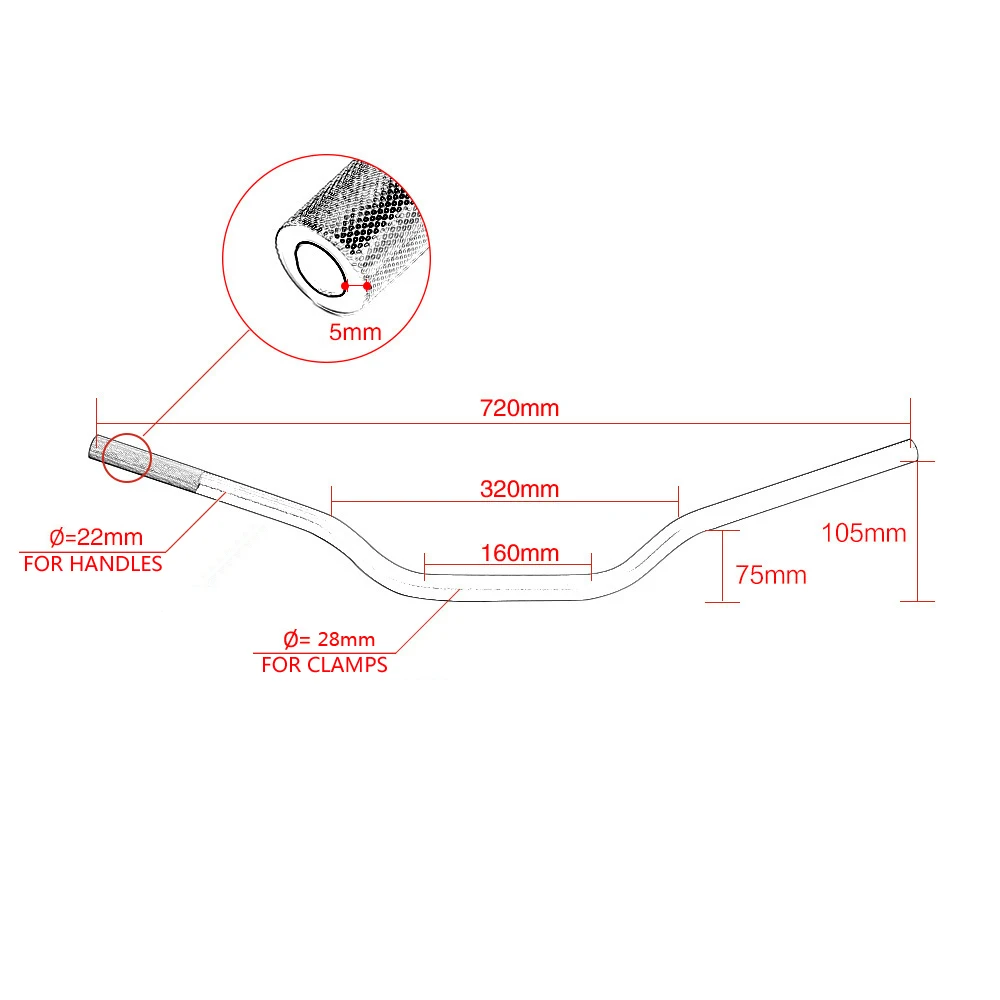 Universal for RIZOMA Motorcycle Handlebar Motorbike Aluminum Alloy Sand Blasting Technology Finished 72CM 22MM guidon de moto
Universal for RIZOMA Motorcycle Handlebar Motorbike Aluminum Alloy Sand Blasting Technology Finished 72CM 22MM guidon de moto