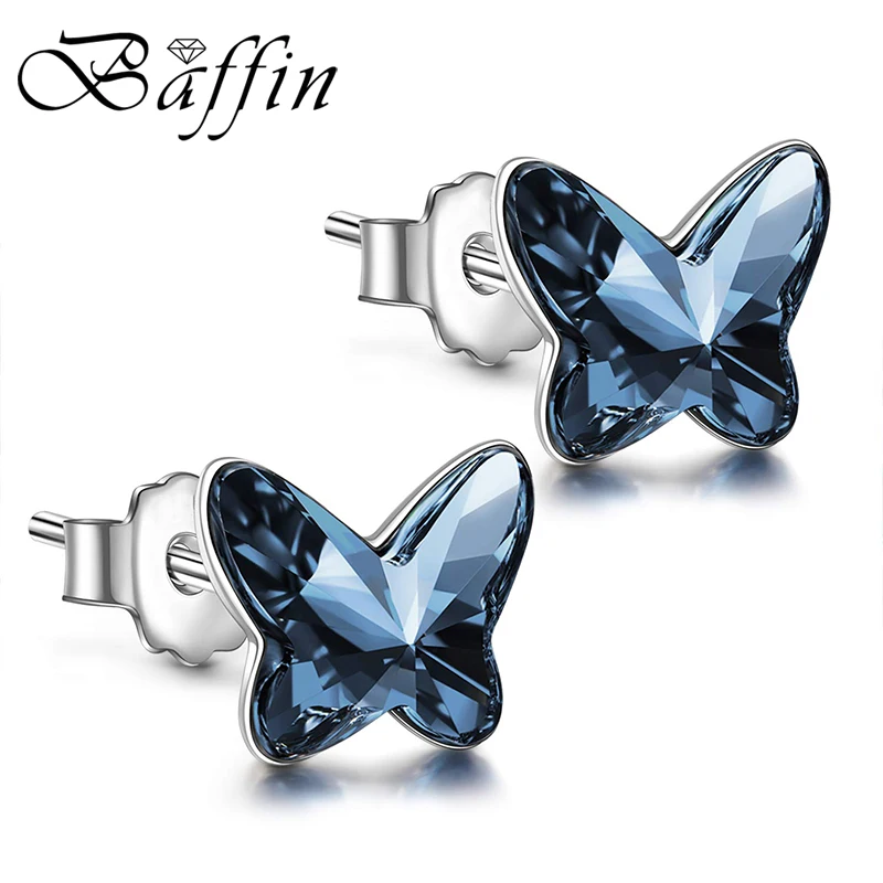 Trendy Mini Butterfly Stud Earrings Crystals from Swarovski-Elements Silver Color Piercing For Women Party Wedding Girl Jewelry
Trendy Mini Butterfly Stud Earrings Crystals from Swarovski-Elements Silver Color Piercing For Women Party Wedding Girl Jewelry