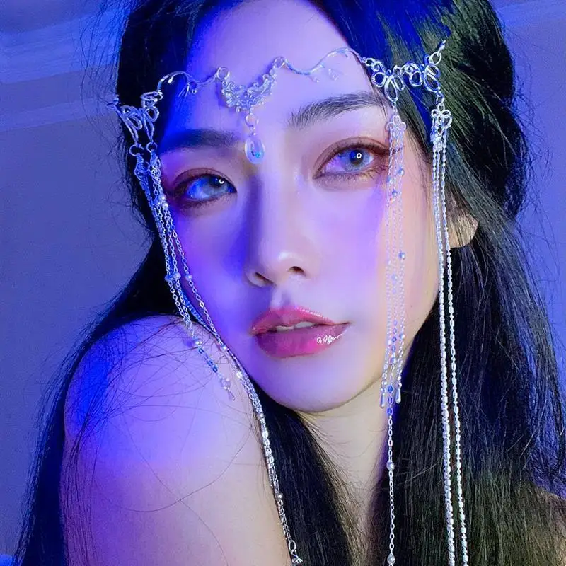 Ancient and Exotic Headdress Han Suit Tassel Hair Ornament Ancient Headdress Eyebrow Center Pendant Face Curtain Veil
Ancient and Exotic Headdress Han Suit Tassel Hair Ornament Ancient Headdress Eyebrow Center Pendant Face Curtain Veil