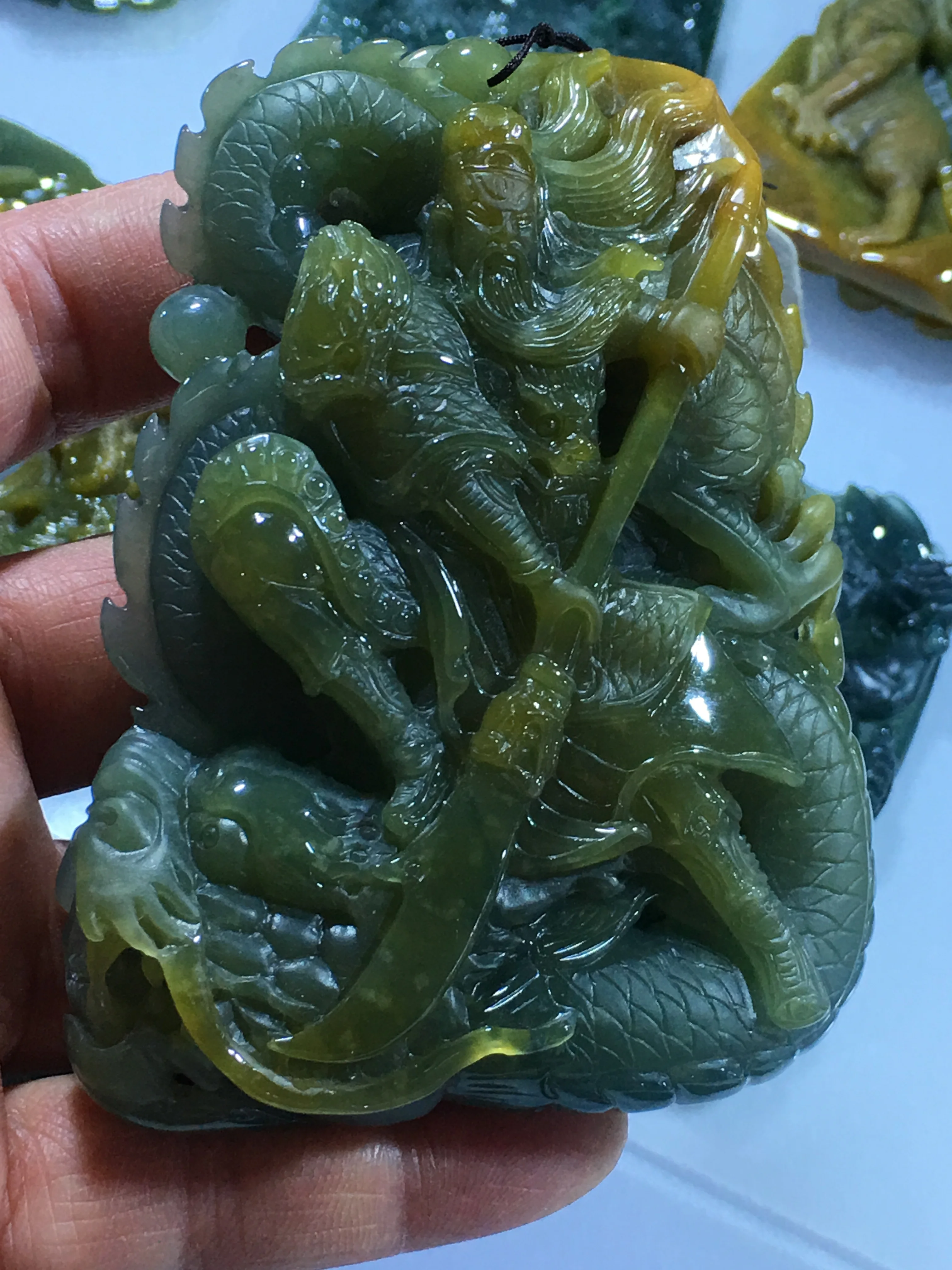 Natural 7A Myanmar jade Handcarved jade guan gong green jade pendant jade necklace men pendants jewelry jade necklaces 
Natural 7A Myanmar jade Handcarved jade guan gong green jade pendant jade necklace men pendants jewelry jade necklaces