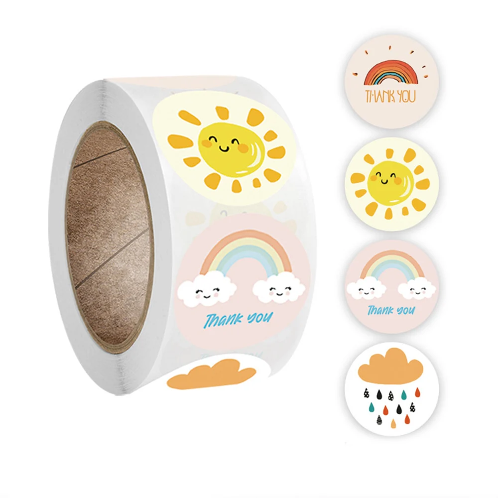 500pcs/roll 1 inch Cute Cartoon Thank You Stickers Fit Christmas Gift Decoration Stickers Baking Packaging Stickers
500pcs/roll 1 inch Cute Cartoon Thank You Stickers Fit Christmas Gift Decoration Stickers Baking Packaging Stickers