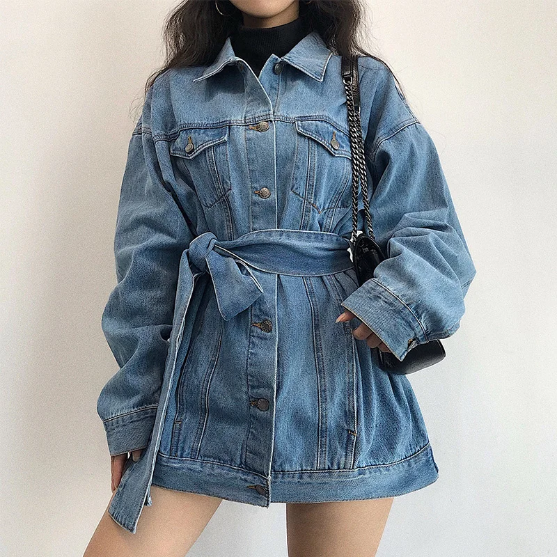 Женская джинсовая куртка с поясом, с высокой талией, на шнуровке
Женская джинсовая куртка с поясом, с высокой талией, на шнуровке