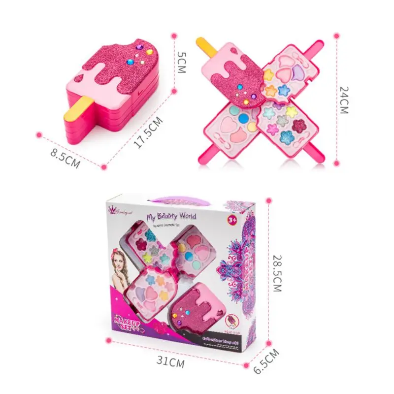 Ice Cream Makeup Cosmetic Eyeshadow Palette Blusher Lip Gloss Set for Girls Princess Pretend Play Toy
Ice Cream Makeup Cosmetic Eyeshadow Palette Blusher Lip Gloss Set for Girls Princess Pretend Play Toy