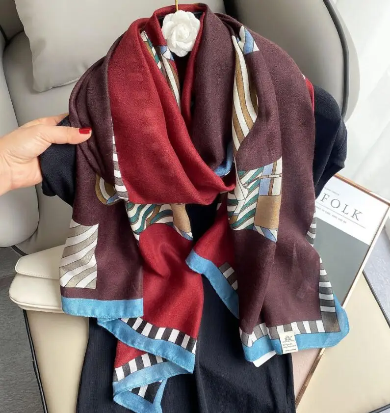 Shawl with fashionable spring and autumn scarf women's cotton and linen dual-use versatile thin winter silk scarf long gauze sca
Shawl with fashionable spring and autumn scarf women's cotton and linen dual-use versatile thin winter silk scarf long gauze sca