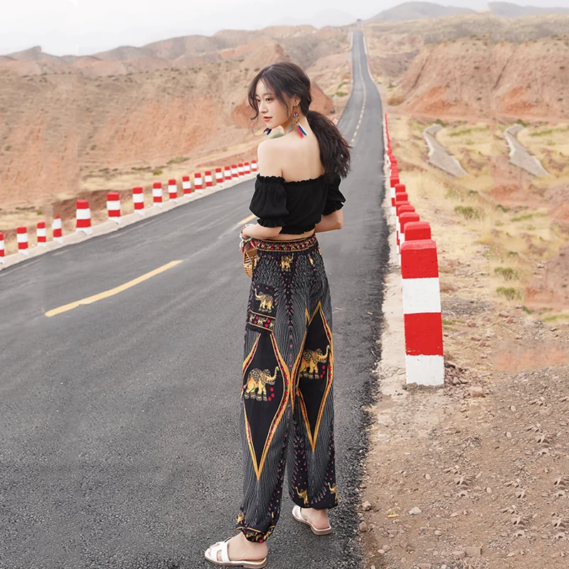 2021 spring and summer new fashion high-waist ethnic style women's large crotch lantern loose wide-leg pants
2021 spring and summer new fashion high-waist ethnic style women's large crotch lantern loose wide-leg pants
