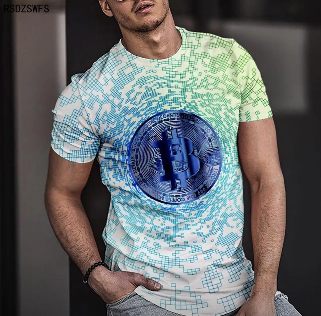 Summer 2021 Color Bitcoin T Shirt 3D Printed Men T Shirt Round collar Comfortable Breathable Casual Short Sleeve Tees XXL-5XL
Summer 2021 Color Bitcoin T Shirt 3D Printed Men T Shirt Round collar Comfortable Breathable Casual Short Sleeve Tees XXL-5XL