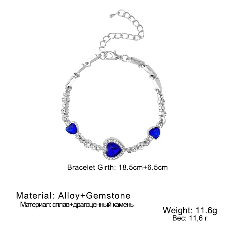 FAMSHIN Hottest Womens Ladies Crystal Rhinestone Bangle Ocean Blue Bracelet Chain Heart Jewelry Party Gifts
FAMSHIN Hottest Womens Ladies Crystal Rhinestone Bangle Ocean Blue Bracelet Chain Heart Jewelry Party Gifts