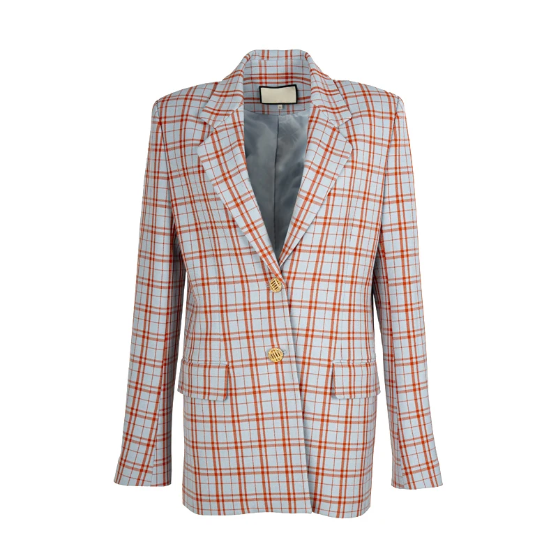 TWOTWINSTYLE Hit Color Casual Blazer For Women Notched Long Sleeve Plaid Spring Blazers Female Fashion New Clothing 2021 Tide 
TWOTWINSTYLE Hit Color Casual Blazer For Women Notched Long Sleeve Plaid Spring Blazers Female Fashion New Clothing 2021 Tide