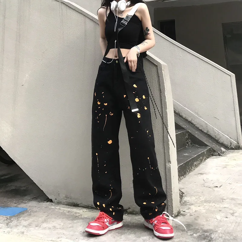 Woman jeans Black Jeans Plus Size Women's Fall Pants Women's High Waisted Loose Leg Retro Splash High Street Jeans Mom jeans
Woman jeans Black Jeans Plus Size Women's Fall Pants Women's High Waisted Loose Leg Retro Splash High Street Jeans Mom jeans
