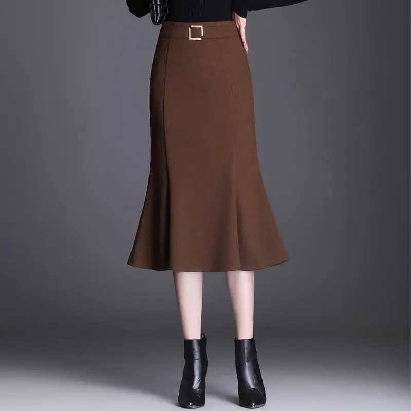 Women 2022 Autumn Winter New Fashion Elegant Casual Fishtail Skirt Female Slim Ruffles Mermaid Skirts High Waist Midi Skirt C51
Women 2022 Autumn Winter New Fashion Elegant Casual Fishtail Skirt Female Slim Ruffles Mermaid Skirts High Waist Midi Skirt C51