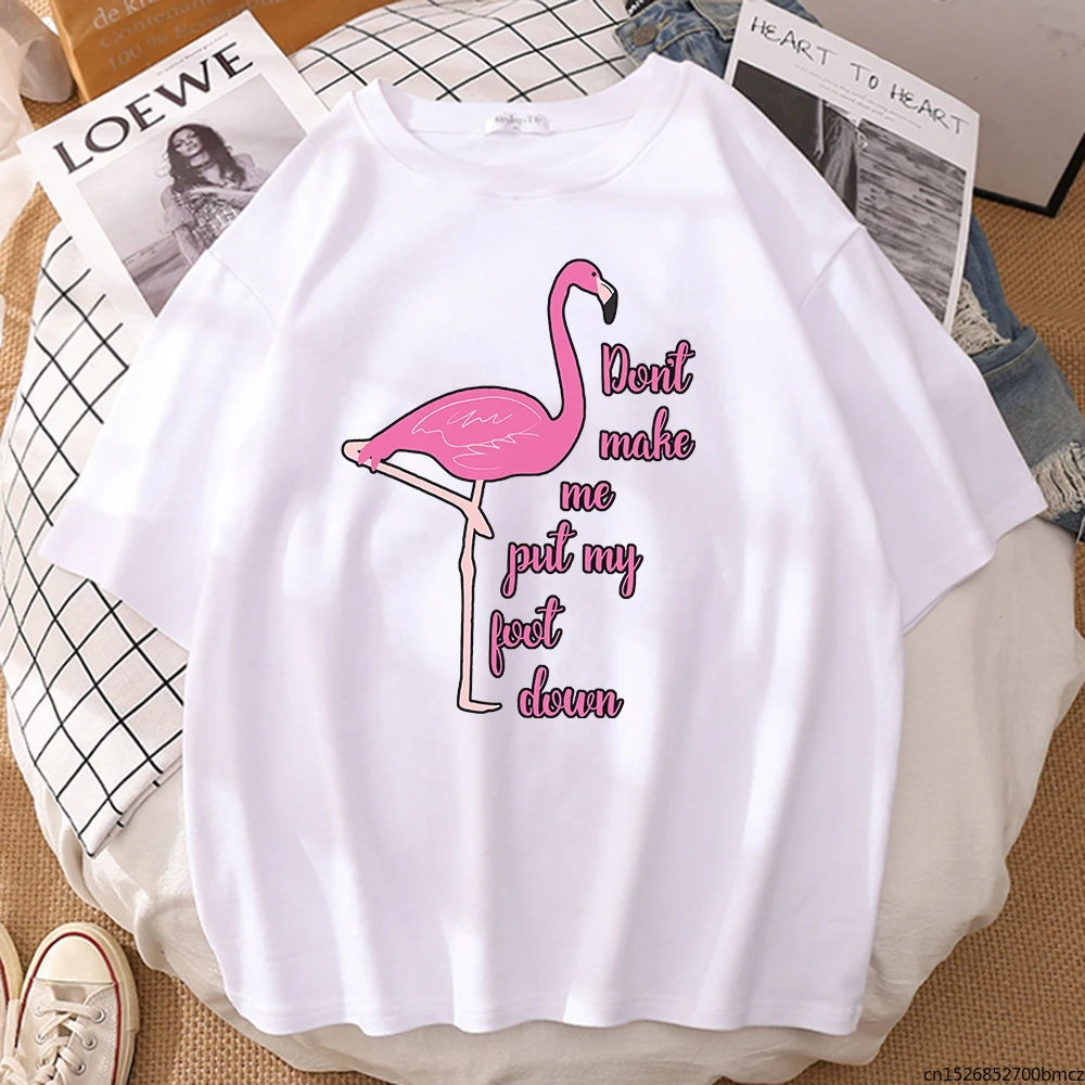 Flamingo Standing On One Foot Printing T-Shirt Womens Cool Breathable Top Comfortable Oversize Fit WoWomen T-Shirt
Flamingo Standing On One Foot Printing T-Shirt Womens Cool Breathable Top Comfortable Oversize Fit WoWomen T-Shirt