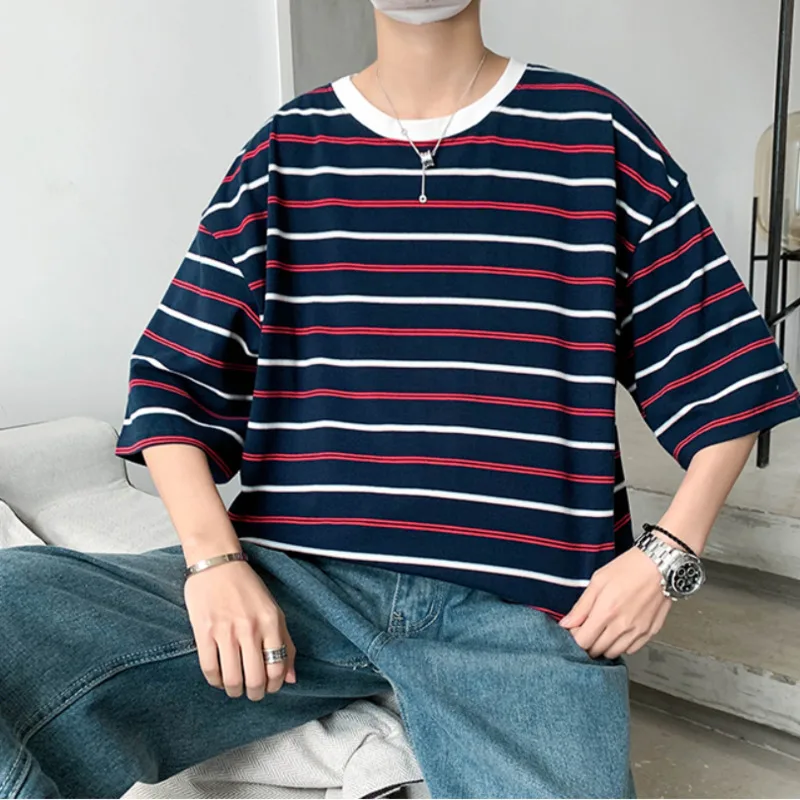 Men's Striped Casual T-shirt Korean Fashion Loose Streetwear Hip Hop Long Sleeve T-shirt Harajuku Retro Oversized Men's Top
Men's Striped Casual T-shirt Korean Fashion Loose Streetwear Hip Hop Long Sleeve T-shirt Harajuku Retro Oversized Men's Top