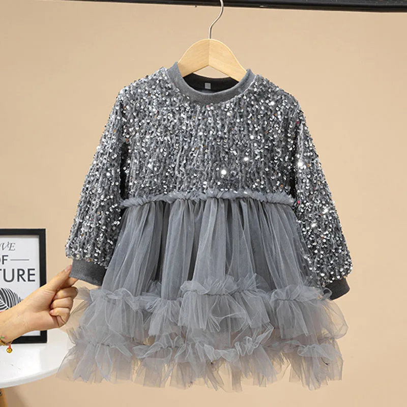Girl Birthday Wedding Dresses Autumn Winter Plush Warm Princess Dress Pearl O-neck Sequins Mesh tutu skirt 3-8Y vestidos Clothes
Girl Birthday Wedding Dresses Autumn Winter Plush Warm Princess Dress Pearl O-neck Sequins Mesh tutu skirt 3-8Y vestidos Clothes