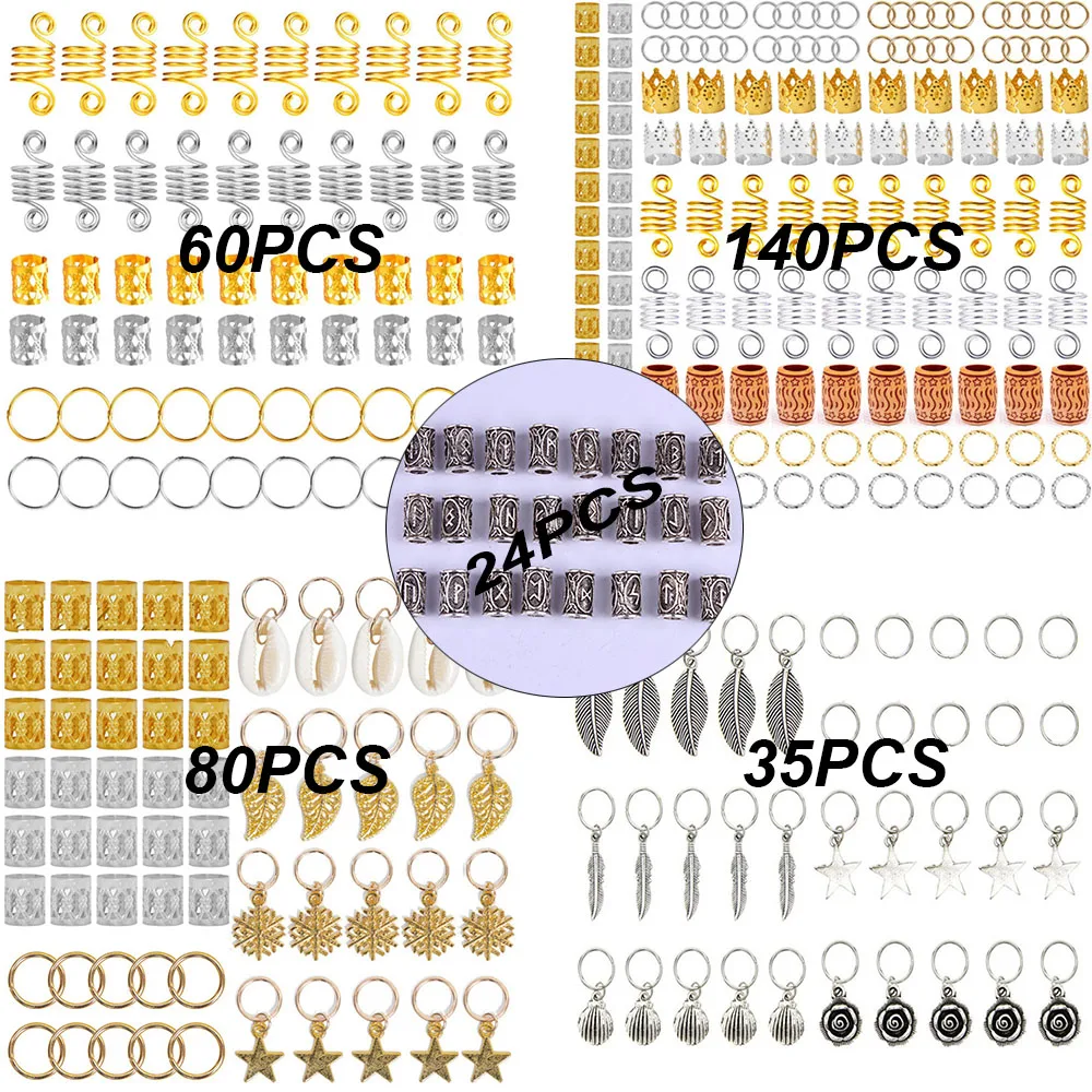 24/35/60/80/140PCS Metal African Hair Rings Beads Cuffs Tubes Charms Dreadlock Dread Hair Braids Jewelry Decoration Accessories
24/35/60/80/140PCS Metal African Hair Rings Beads Cuffs Tubes Charms Dreadlock Dread Hair Braids Jewelry Decoration Accessories