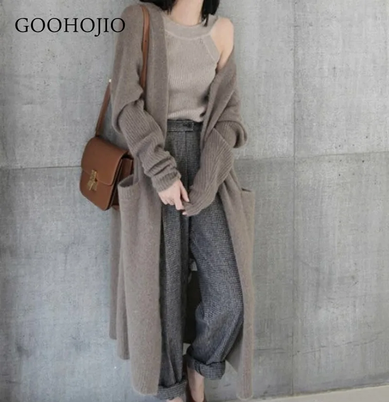 GOOHOJIO Long Loose V-neck Knitted Sweaters Women Thin Cardigan Fashion Long Sleeve Sun Protection Top Ropa Mujer Big Pockets
GOOHOJIO Long Loose V-neck Knitted Sweaters Women Thin Cardigan Fashion Long Sleeve Sun Protection Top Ropa Mujer Big Pockets