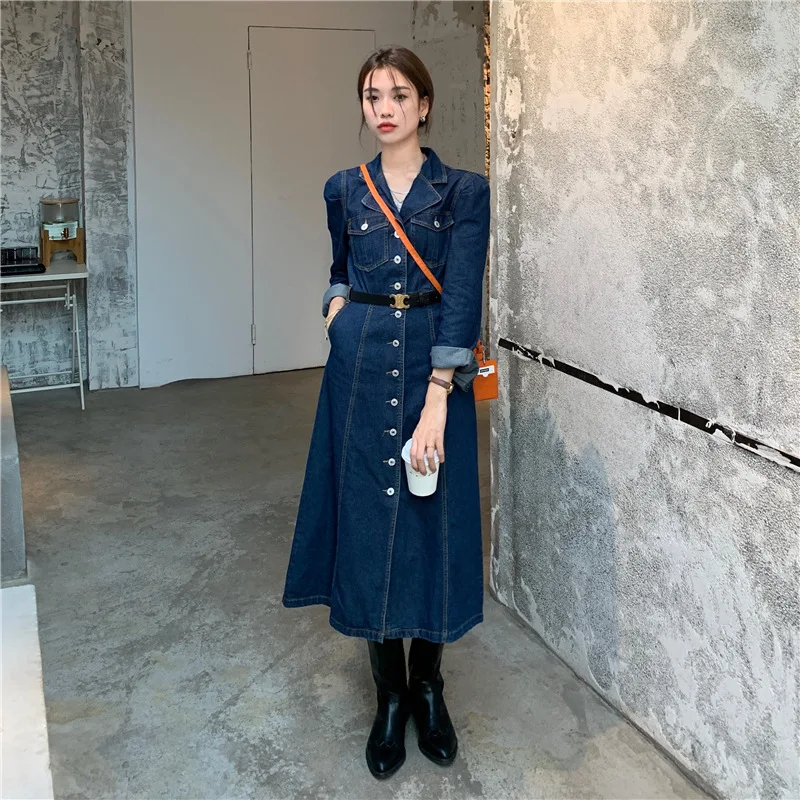 Casual Premium Stretch Denim High Waist Button Women's Dress Solid Short Sleeve Summer Dresses 2021 Fashion Outfit Maxi Vestidos
Casual Premium Stretch Denim High Waist Button Women's Dress Solid Short Sleeve Summer Dresses 2021 Fashion Outfit Maxi Vestidos