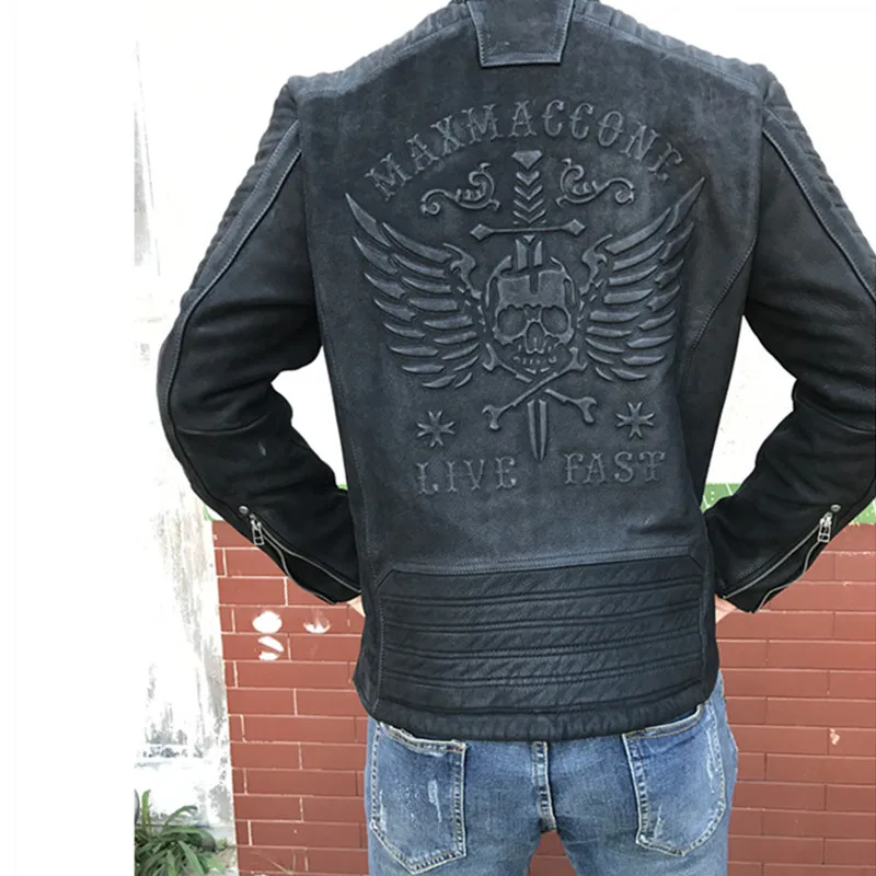 2021 Vintage Black Skulls Motorcycle Style Genuine Leather Jacket Men Plus Size 3XL Thick Cowhide Spring Slim Fit Biker Coat
2021 Vintage Black Skulls Motorcycle Style Genuine Leather Jacket Men Plus Size 3XL Thick Cowhide Spring Slim Fit Biker Coat