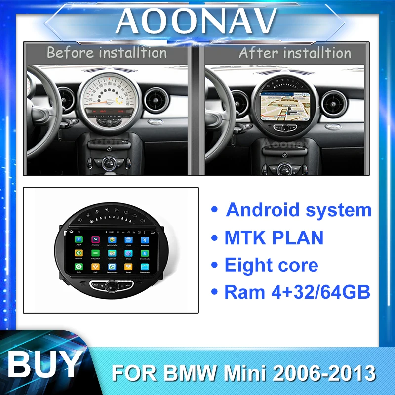 2din android автомобильный Радио мультимедийный плеер для BMW Mini 2006 2013 Стерео Авторадио