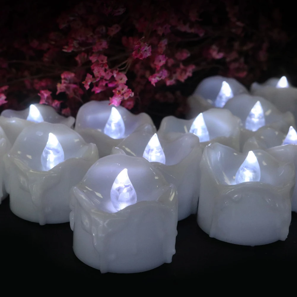Светодиодный Чай светильник s Candles1PCS беспламенные Свечи Батарея свечи падение r